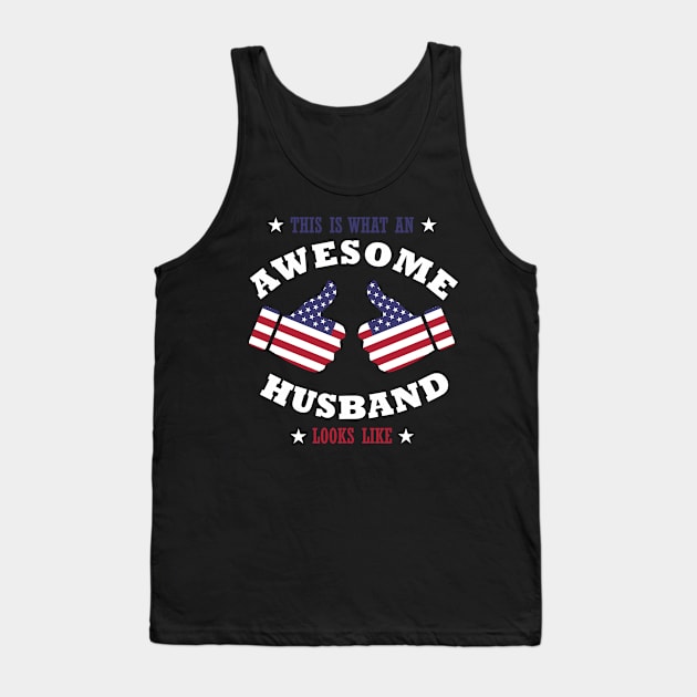 This is what an awesome husband looks like, t shirt for husband, gift for husband, anniversary gift for husband, husband gift, birthday gift Tank Top by Tesign2020